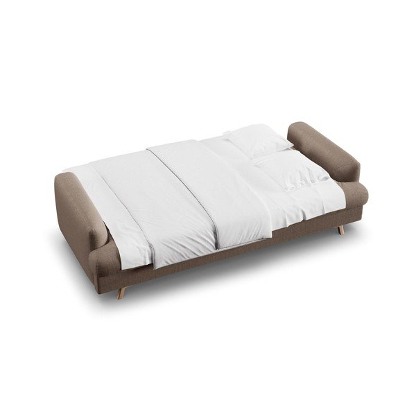 Smeđe-siva sklopiva/s prostorom za odlaganje sofa 233 cm Naomi – Micadoni -image-3