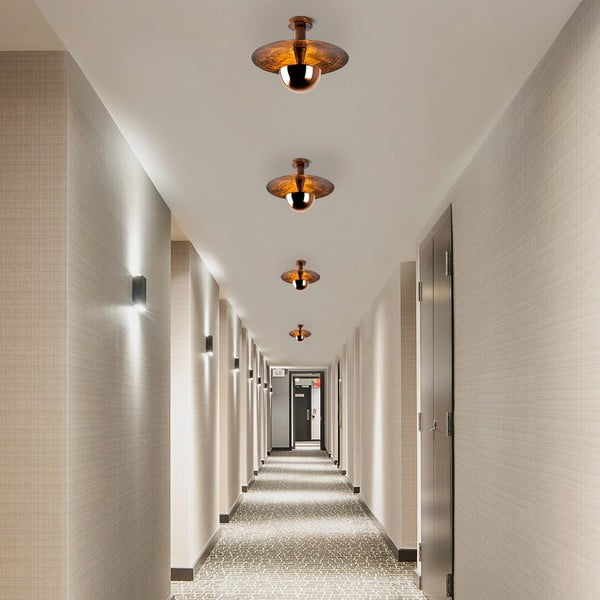 Stropna svjetiljka u bakrenoj boji s metalnim sjenilom ø 38 cm Kurt – Opviq lights-image-3