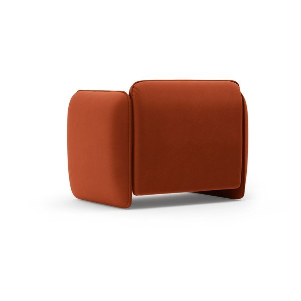 Ciglasta baršunasti fotelja Georgia – Micadoni -image-3