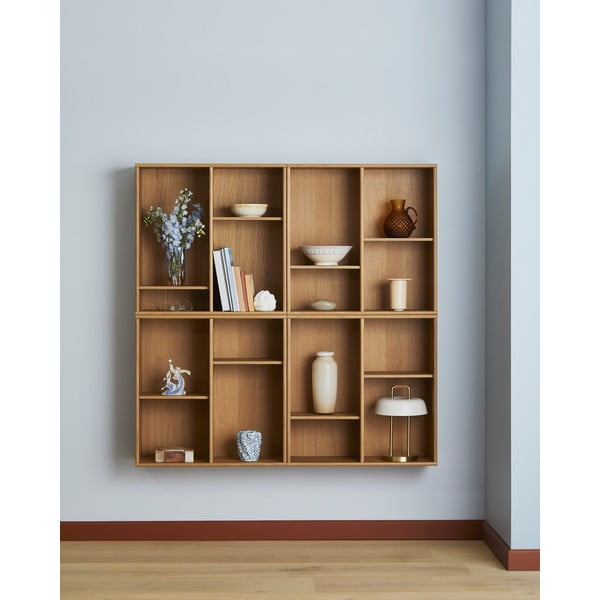 Viseća biblioteka u dekoru hrasta u prirodnoj boji 70x70 cm Mistral – Hammel Furniture-image-1