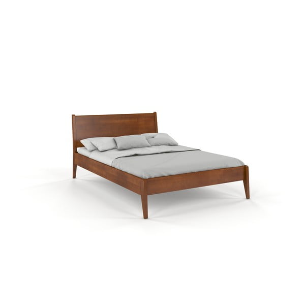 Smeđi/u prirodnoj boji bračni krevet od masivne bukve 180x200 cm Visby Radom – Skandica