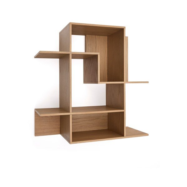 Modularni sustav polica u dekoru hrasta u prirodnoj boji 80x80x25 cm Ina – Kave Home