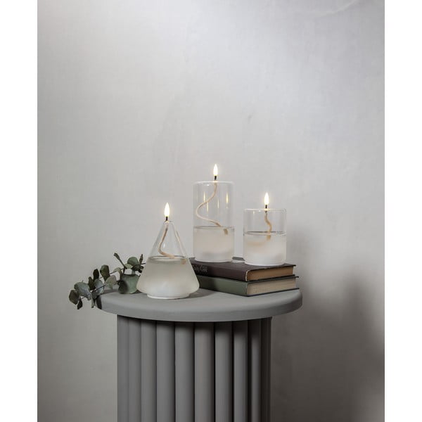 Bijela LED svijeća u Star Trading Flamme Float staklu, visina 17,5 cm-image-4