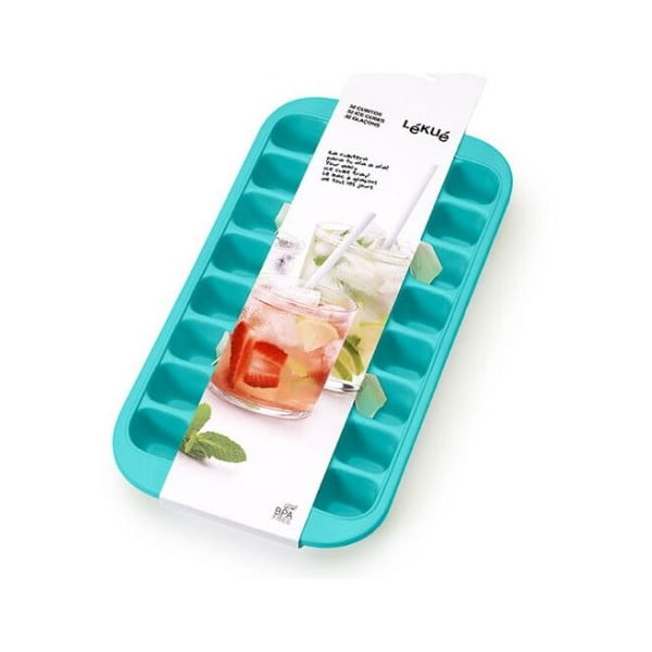 Tirkizni silikonski kalup za led Lékué Industrial, 32 kockice-image-1