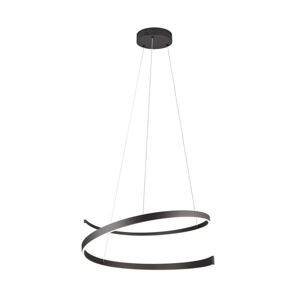 Crna LED viseća svjetiljka s metalnim sjenilom ø 75 cm Cinardi – CINQUE