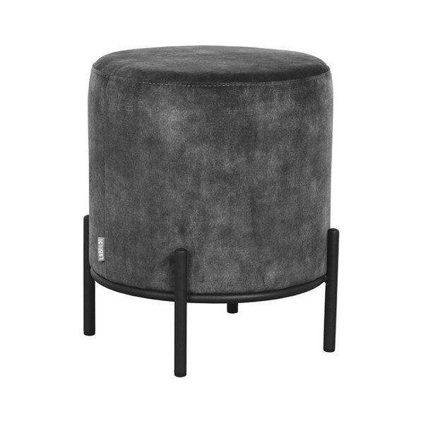 Tamno sivi baršunast tabure Troy – LABEL51-image-2