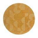 Žuti vuneni okrugli tepih ø 160 cm Gigi - Flair Rugs
