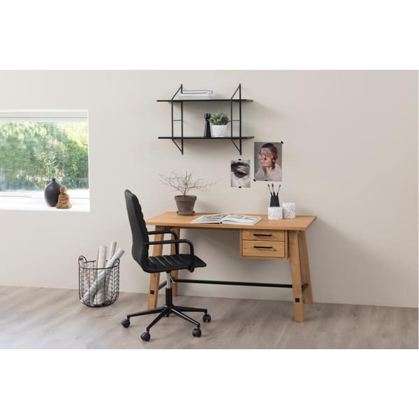 Crna uredska stolica na kotačima Actona Wislow-image-1