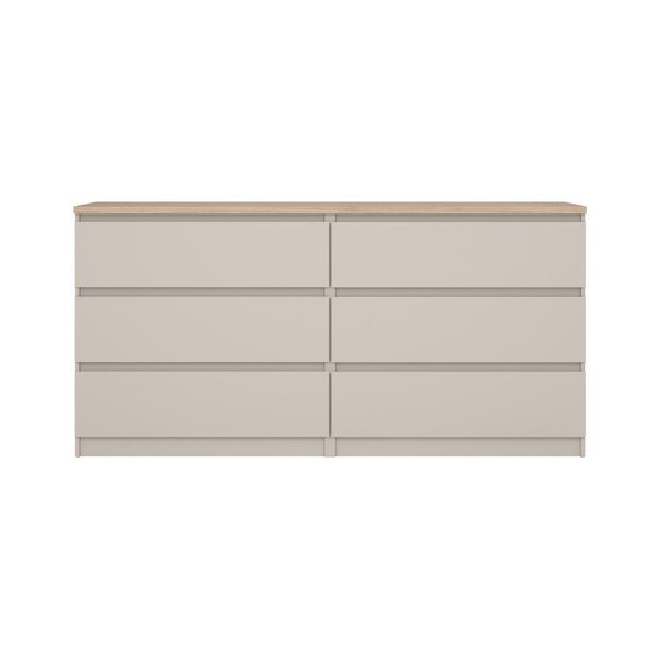 Krem komoda 154x76x50 cm Naia – Tvilum-image-3