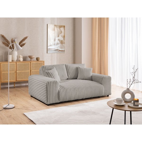 Svijetlo siva sofa od samta 178 cm Justin – Ropez-image-4