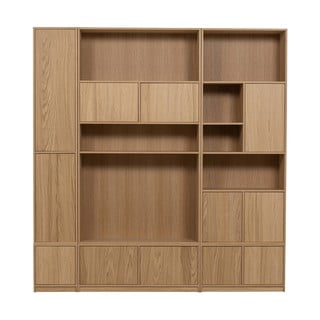 Modularna biblioteka u dekoru hrasta u prirodnoj boji 217x243 cm Modulair – vtwonen