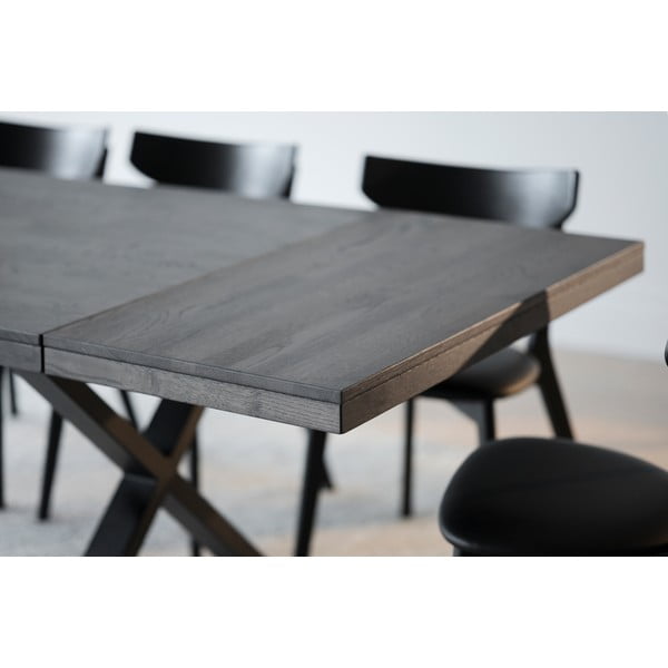 Tamno smeđa ploča blagovaonskog stola od hrastovine Rowico Brooklyn -image-2