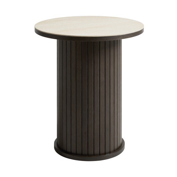 Okrugao pomoćni stol s keramičkom daskom ø 50 cm Enna – Unique Furniture
