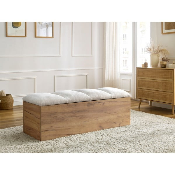 Svijetlo siva/u prirodnoj boji klupa Kumo – Bobochic Paris-image-1