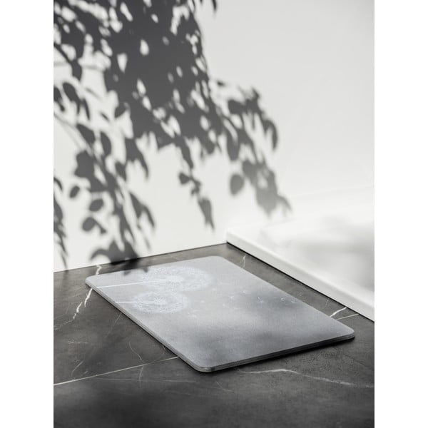 Siva kupaonska prostirka od dijatomita 39x60 cm Astera – Wenko-image-1