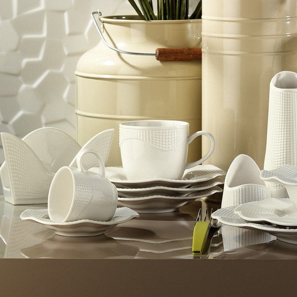 Set od 6 porculanskih šalica i tanjurića Kutahya Anna, 50 ml-image-1