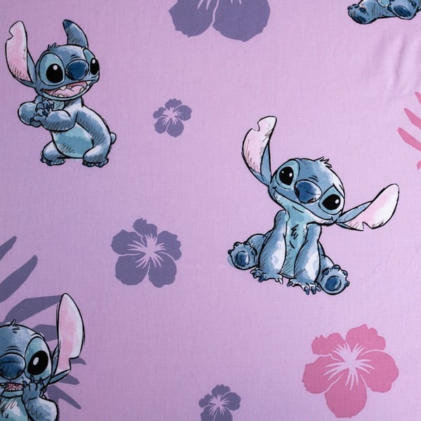 Pamučna dječja plahta s gumom za krevet za jednu osobu 90x200 cm Lilo and Stitch – Jerry Fabrics-image-2
