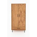 Ormar od hrastovine u prirodnoj boji 97x196 cm Abies - The Beds