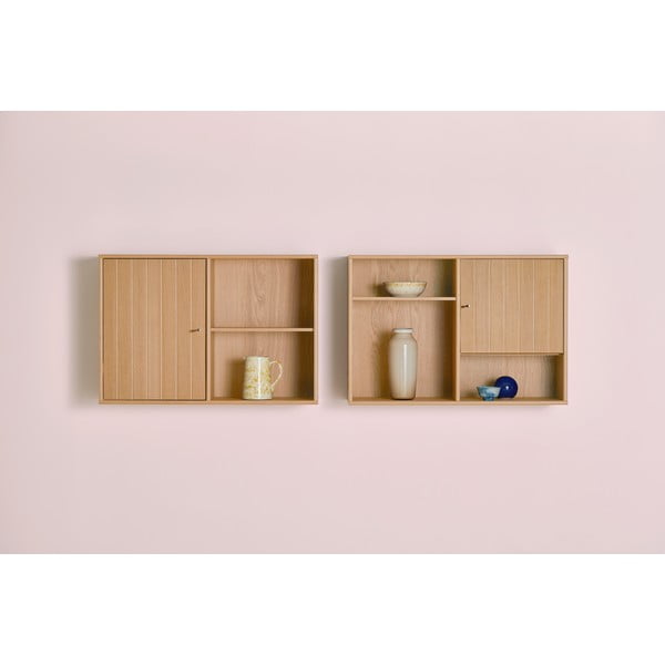 Viseća biblioteka u dekoru hrasta u prirodnoj boji 89x61 cm Mistral – Hammel Furniture-image-1