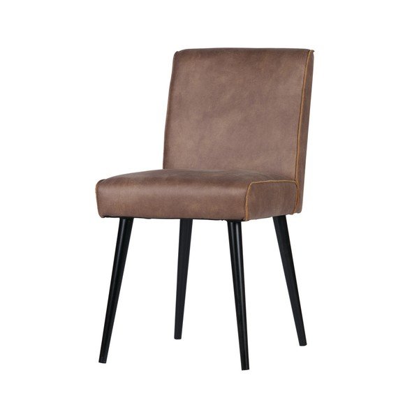 Set od 2 svijetlosmeđe kožne stolice BePureHome Revolution-image-1