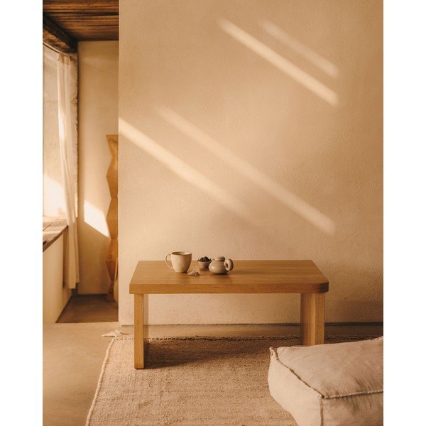 Stolić za kavu u dekoru hrasta u prirodnoj boji 89x62 cm Oaq – Kave Home-image-2