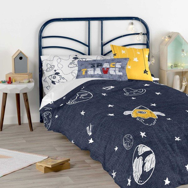 Set navlaka za pokrivač i jastuke s printom Baleno Starspace, 140 x 200 cm-image-2