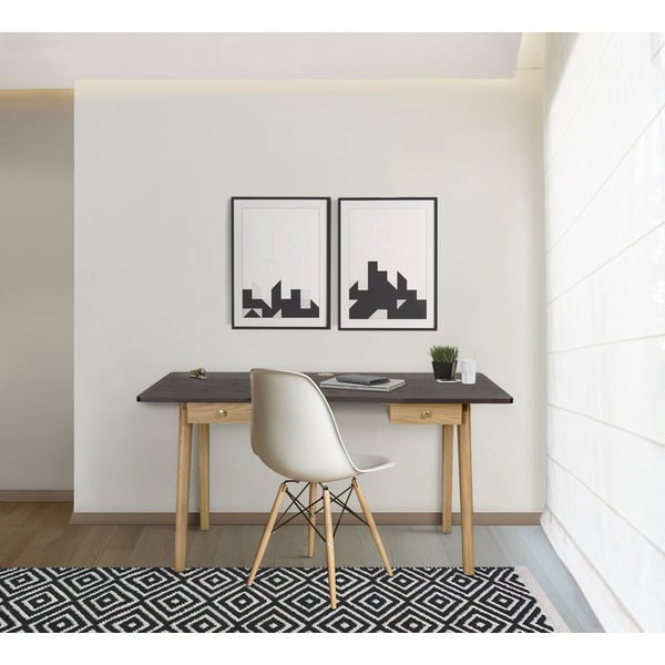 Radni stol u dekoru hrasta 70x140 cm Nice – Woodman-image-1