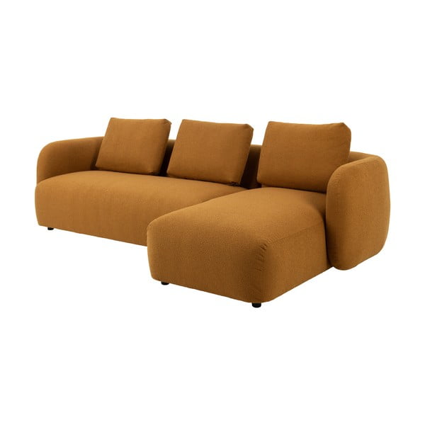 Senf žuta kutna garnitura od bouclé tkanine (s desnim kutom) Imola – Bonami Selection-image-2