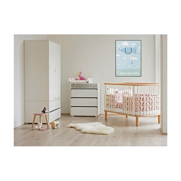 Bijeli dječji krevetić od bukovog drveta Flexa Baby, 70 x 140 cm-image-2