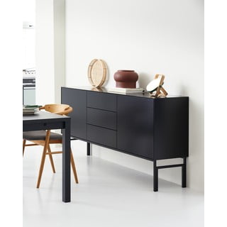 Crna niska komoda 180x89 cm Edge by Hammel - Hammel Furniture
