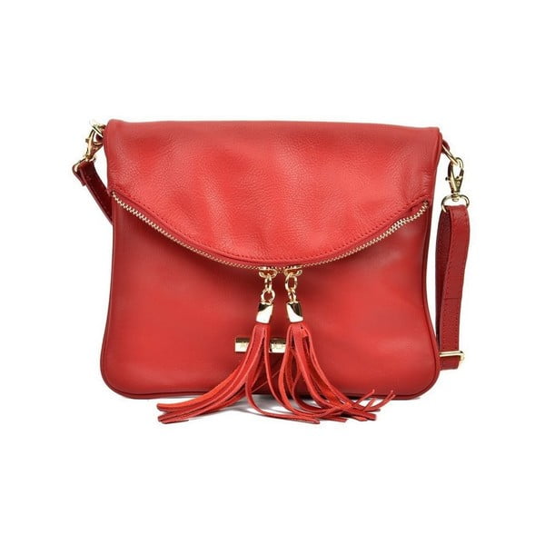 Crvena kožna torbica Anne Lucini Missillo