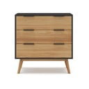 Crna/natur visoka škrinja od borovine 80x83 cm Lavis - Marckeric