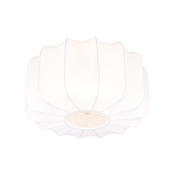 Bijela metalna stropna svjetiljka s tekstilnim sjenilom ø 40 cm Madleine – Reality-image-3