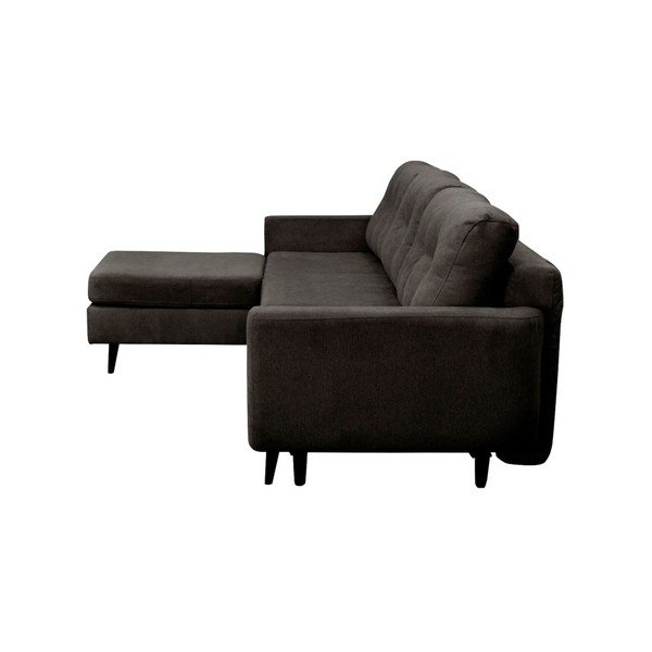 Tamno siva kutna garnitura na razvlačenje s crnim nogama Mazzini Sofas Hortensia, lijevi kut-image-2
