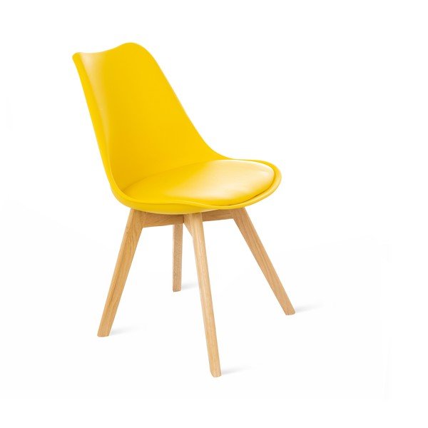 Set od dvije žute stolice s nogama od bukovine Bonami Essentials Retro-image-2