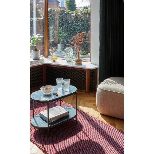 Ljubičasto-plavi tepih od vune i pamuka Hübsch Lexa, 80 x 200 cm-image-3