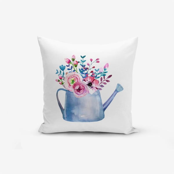 Jastučnica s primjesom pamuka Minimalist Cushion Covers Aquarelleli Flower, 45 x 45 cm