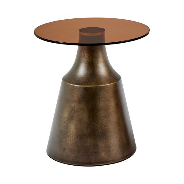 Smeđi željezni okrugao stolić za kavu ø 45 cm Dunsley – Actona