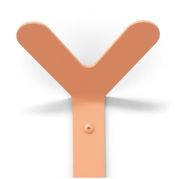 Željezna zidna kuka u boji lososa Frondo – Spinder Design-image-2