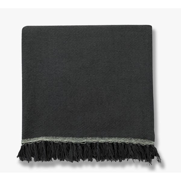 Crni prekrivač od organskog pamuka 220x250 cm Bohemia – Mette Ditmer Denmark