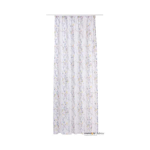 Bijela/siva prozirna zavjesa 300x260 cm Olivia – Mendola Fabrics