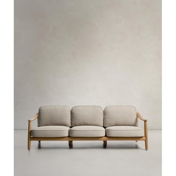 Bež/u prirodnoj boji podstavljena vrtna sofa Elunda – Kave Home-image-4