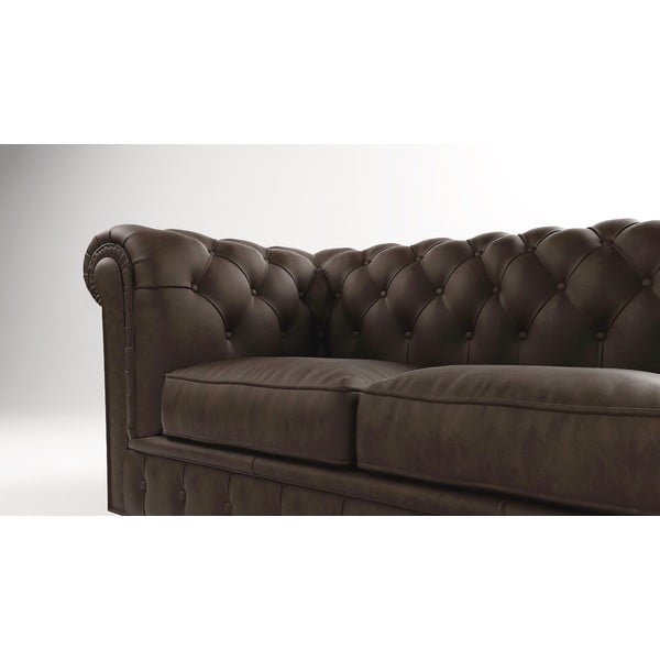 Tamno smeđa baršunasta sofa 230 cm Cambridge - Ropez-image-4