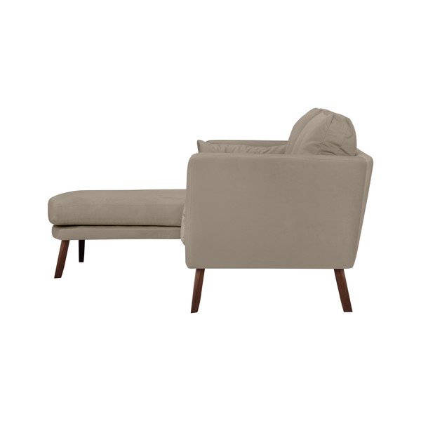 Tamno bež trosjed Mazzini Sofas Elena, s ležaljkom na lijevom uglu-image-3