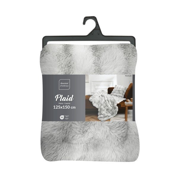 Siva deka od mikropliša 125x150 cm Mounty – douceur d'intérieur-image-4