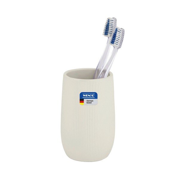 Krem keramička čaša za četkice za zube Fablo – Wenko-image-3