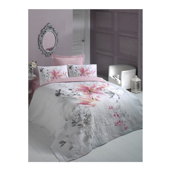 Posteljina sa posteljinom za bračni krevet Iris, 200 x 230 cm