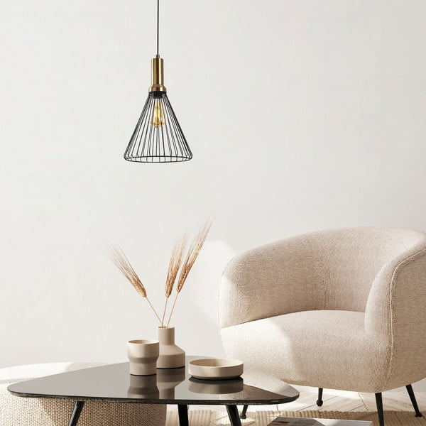 Crna viseća svjetiljka s metalnim sjenilom ø 24 cm Dear – Opviq lights-image-2