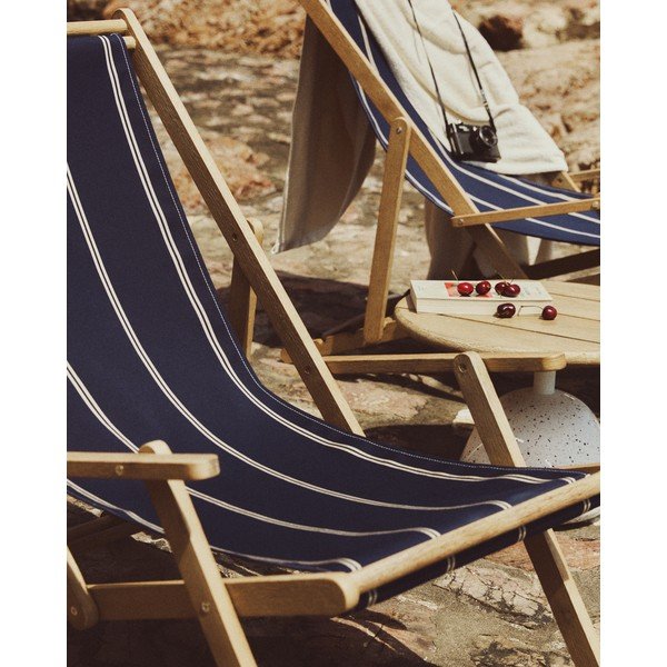 Plava vrtna ležaljka od masivnog drveta Vilara – Kave Home-image-2