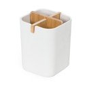 Bijeli organizator za kupaonicu Compactor Ecologic, 8,4 x 7,8 cm